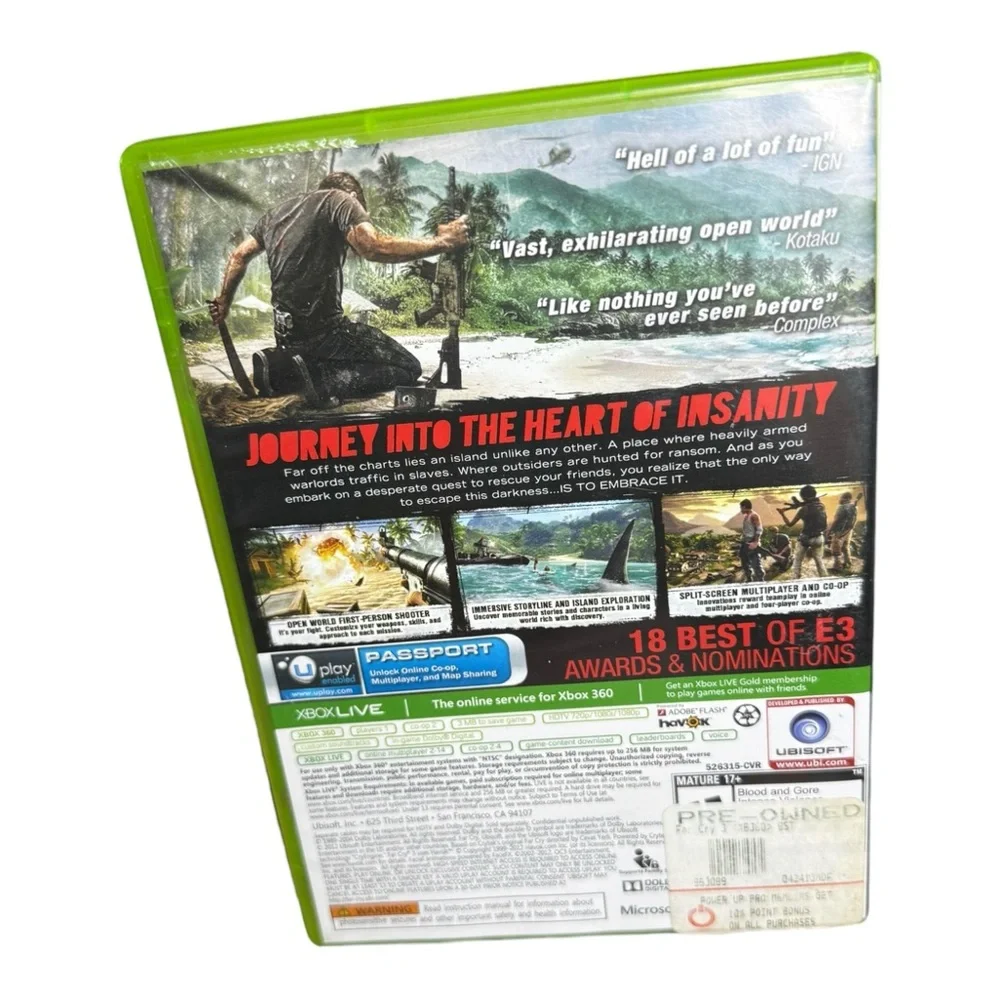 Far Cry 3 Microsoft Xbox 360 Complete